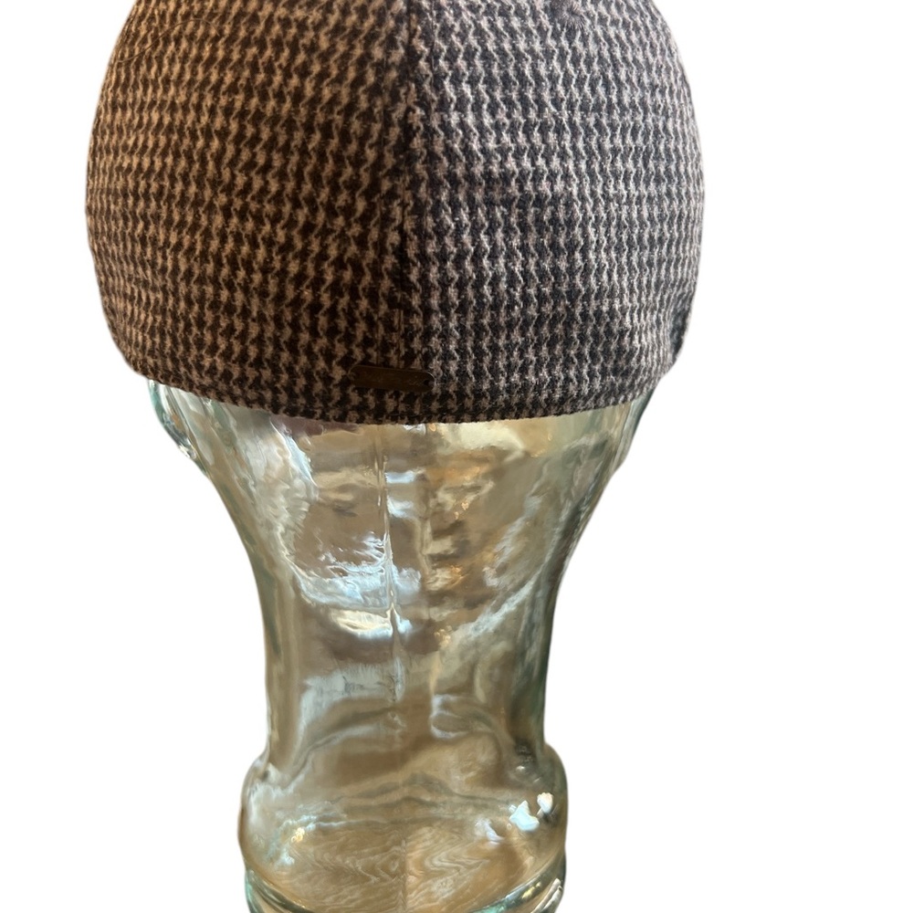 Free People Houndstooth Women’s Brown and Tan Baseball Hat New - Picture 3 of 7